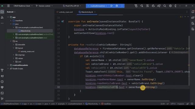 CRUD using Firebase Realtime Database in Android Studio using Kotlin | Create, Read, Update, Delete
