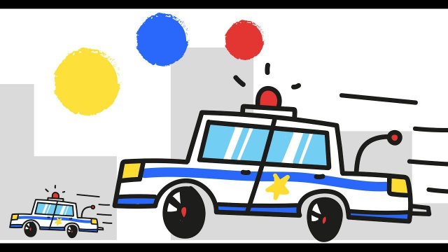 Раскраска ПОЛИЦЕЙСКАЯ МАШИНА / Как рисовать МАШИНУ ПОЛИЦИИ / Раскраски Машинки / Краски раскраски