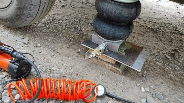 Пневматический домкрат своими руками!