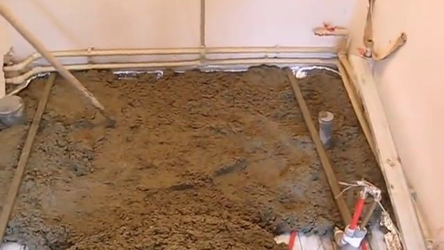 Монтаж теплого пола: заливка стяжки