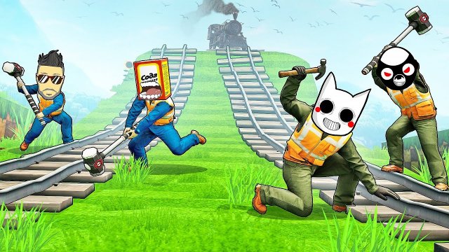 КТО БЫСТРЕЕ_ СТРОИМ ЖЕЛЕЗНУЮ ДОРОГУ НА ПЕРЕГОНКИ! Unrailed