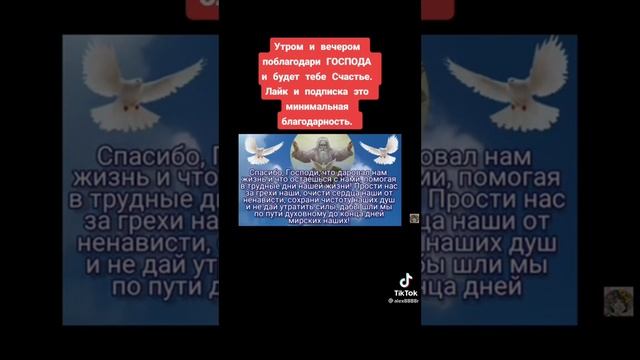 благодарственная молитва Господу.#православие