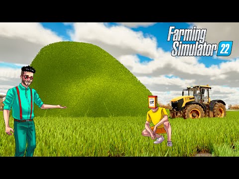 НАНИМАЕМ НА ФЕРМУ НАСТОЯЩИХ РАБОЧИХ, Т.К. НАМ ЛЕНЬ УБИРАТЬ ЭТУ КУЧУ.. FARMING SIMULATOR 22