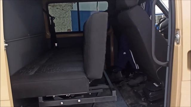 Установка раскладного дивана в Соболь Замена сдвоенного сидения на раскладное