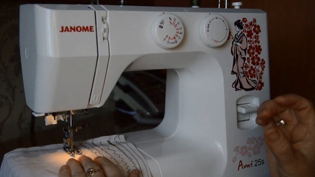 Тестирование видов строчек швейной машины Janome Ami 25s