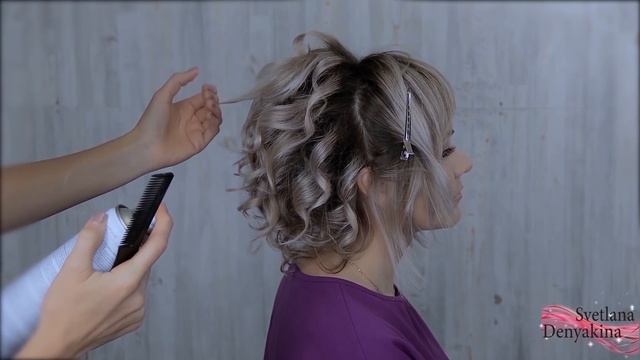 Укладка на короткие волосы урок№80