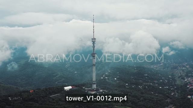 Телевышка 4K Футажи Алматы с дрона