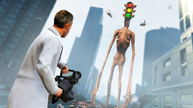 СВЕТОФОРОГОЛОВЫЙ ОХОТИТСЯ НА НАС! ОПАСНЫЙ SCP ПРОТИВ ЛЮДЕЙ! БЕЗУМНАЯ БИТВА С МОНСТРОМ В ГТА 5