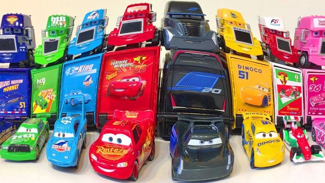 Учим Цвета Английский Игрушки Тачки Дисней Гонщики Трейлеры Развивающие Мультики про Машинки