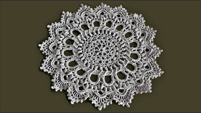 Круглая салфетка крючком. Вязание салфетки. Часть 1.