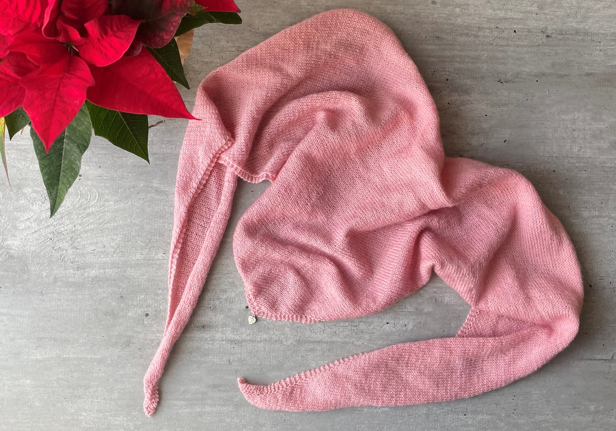 Простая косынка спицами для начинающих