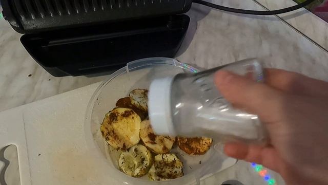Кабачки на гриле Tefal Optigrill Smart Оптигриль Тефаль