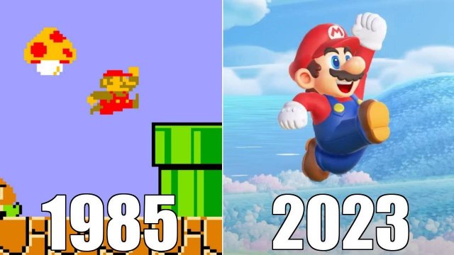 Эволюция серии игр Super Mario Bros [1985-2023]