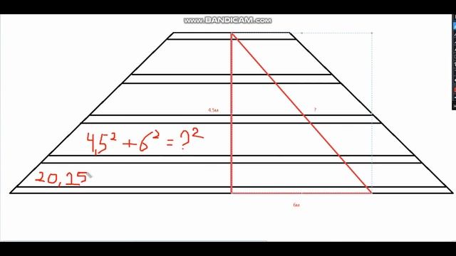 Разметка крыши под укладку кровельного материала.