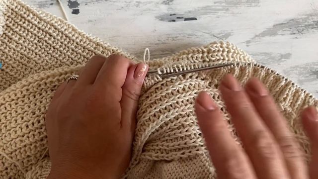 Вяжем планку спицами для кофточки, кардигана + вертикальные петли для пуговок.