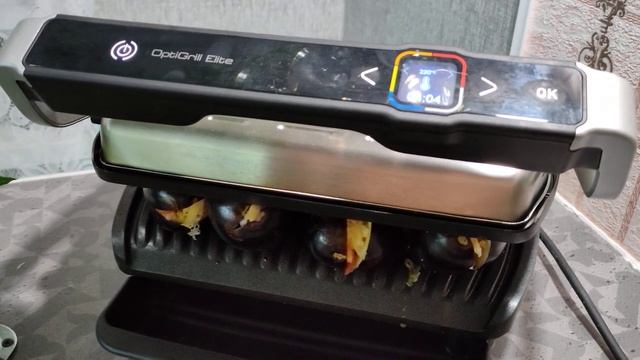 Готовим баклажаны на гриле Tefal OptiGrill Elite (что-то пошло не так)