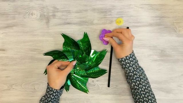 Как собрать фольгированный ветрячок "Цветок"? Мастер - класс от Микрос.рф