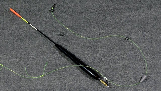 Скользящая и глухая оснастка для матчевой удочки.