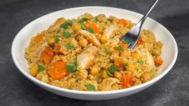 Вкусный ужин за 20 минут. КУСКУС С КУРИЦЕЙ - легко и сытно!