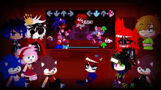 ? Team Sonic and Characters reaccionan a ? Sonic.exe RERUN - TOO SLOW ?