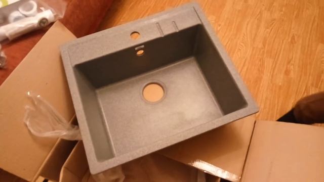 Мойка для кухни ECOSTONE ES-15 ИСКУССТВЕННЫЙ КАМЕНЬ РАСПАКОВКА