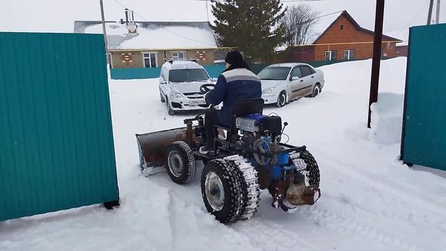 Самодельный отвал на минитрактор
