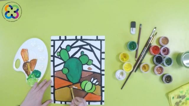 Мастер-класс Витраж. Кактус. Проект Вологодские культурные каникулы от Училища искусств