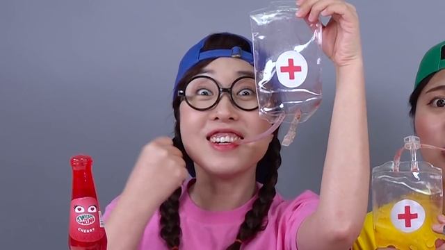 Красная еда Желе Мукбанг DONA ДОНА Русский