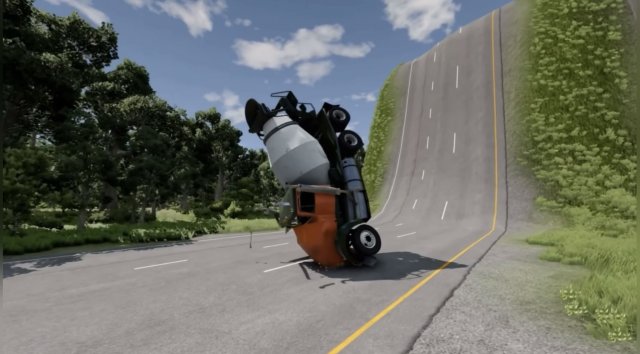 Серьезные повреждения в игре BeamNG