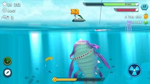 Эволюция Новых Акул Кида в Hungry Shark Evolution #7 Обновление. Шерхакула, Пожиракулазавр и Аарон