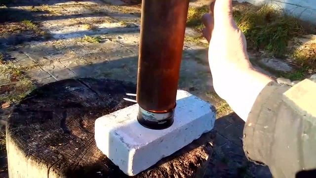 Печь на солярке. Самая простая конструкция. waste oil burner!