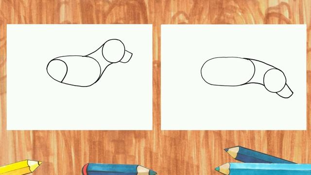 Как нарисовать собаку? Урок рисования для детей 5-8 лет
