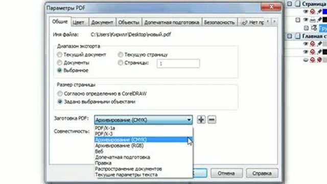 Corel Draw X5 для начинающих. Конвертация в PDF (9.6)