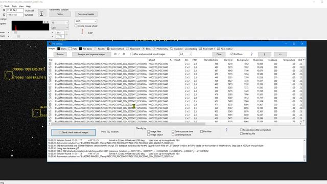 ASTAP program demonstration. How to stack and align images using asteroid ephemerides.
