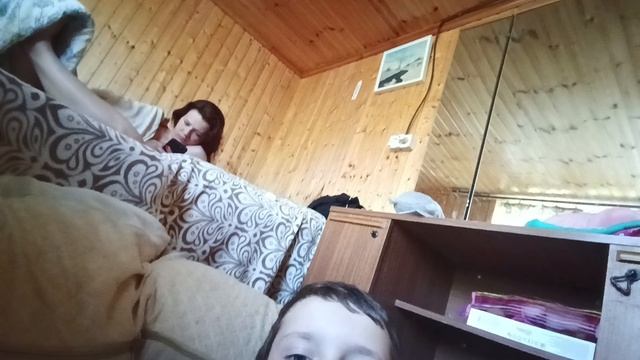 на даче