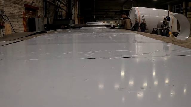 раскатка рулона нержавейки 5мм и закатка обечайки часть2