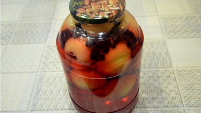 Компот из яблок и черноплодной рябины на зиму без стерилизации.