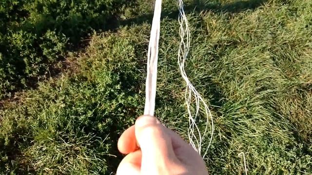 Как  связать веревку из шпагата с помощью шуруповерта.