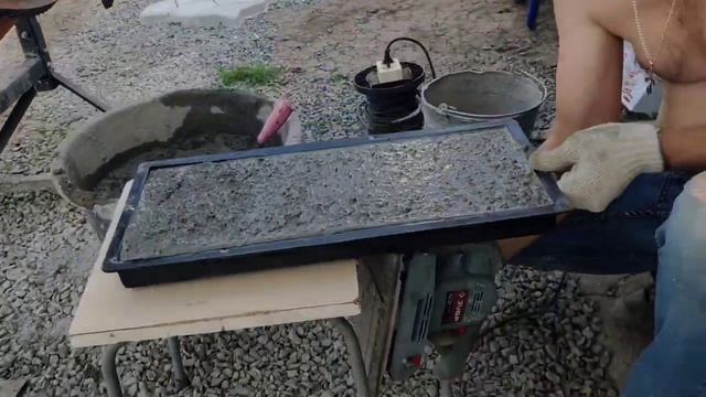Процесс изготовления садового бордюра без пластификатора, как его делаю я.