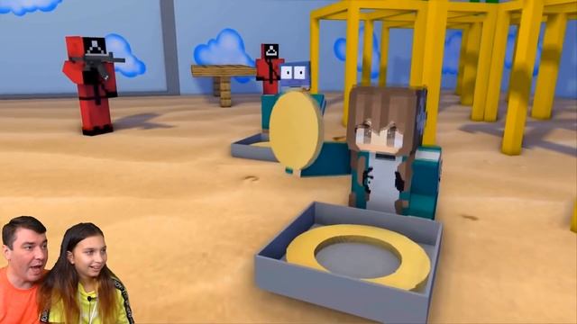 ХАГИ ВАГИ в МАЙНКРАФТ! ИГРА в КАЛЬМАРА  - SQUID GAME! Monster School MINECRAFT ЧЕЛЛЕНДЖ Валеришка