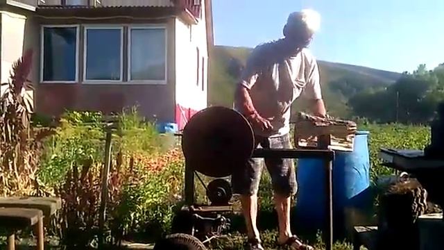 Реечный дровокол своими руками(часть_3). Испытание.