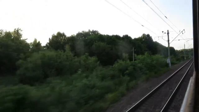 Перегон Поныри - Малоархангельск из окна электропоезда