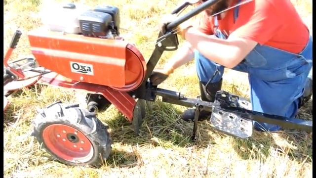 Эпизод 17. Сенокос. Роторная косилка Заря и Мотоблок Ока. Работа утром