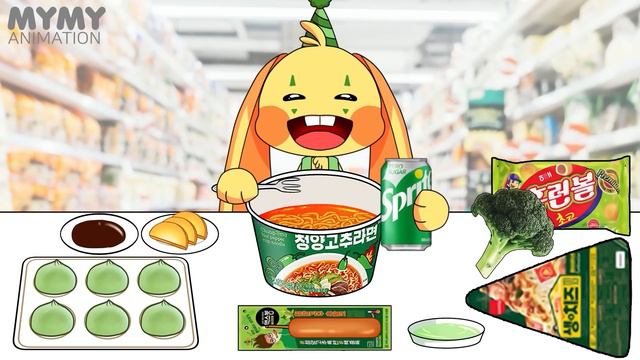 Convenience Store Food VS Bunzo Bunny & Mommy long legs Poppy Playtime MUKBANG COMPLETE EDITION!
