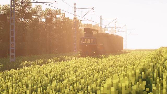 МЕГА СБОРНИК!ДВИЖЕНИЕ ПОЕЗДОВ НА ЭСТЕТИЧНОМ УЧАСТКЕ СТАРАЯ КАРТА В MINECRAFT DEN NIK 047