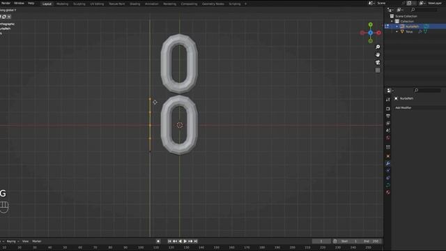 Как создать цепь в Blender