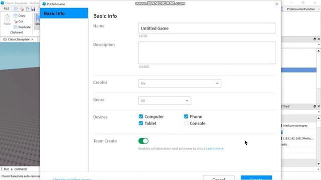 How to Fix Issue with Create Button not Showing Up in Roblox Studio. Where is my Create Button?