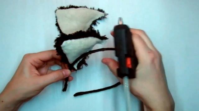 DIY Кошачьи (неко) ушки на ободке своими руками