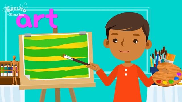 Kids vocabulary - School Subjects - favorite subject - English educational video