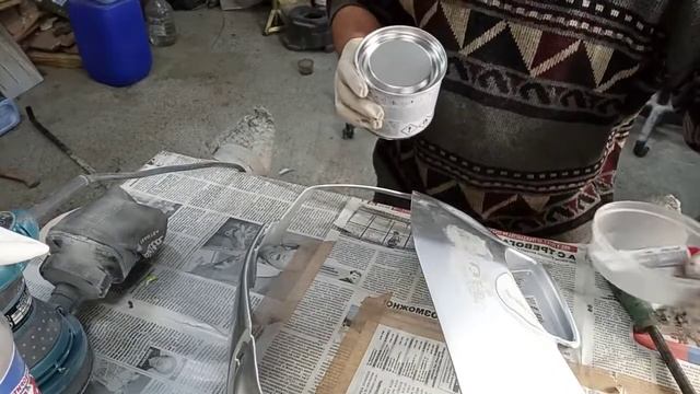 Шпатлюю пластик от мотоцикла Шпаклёвкой Novol Bumperfix